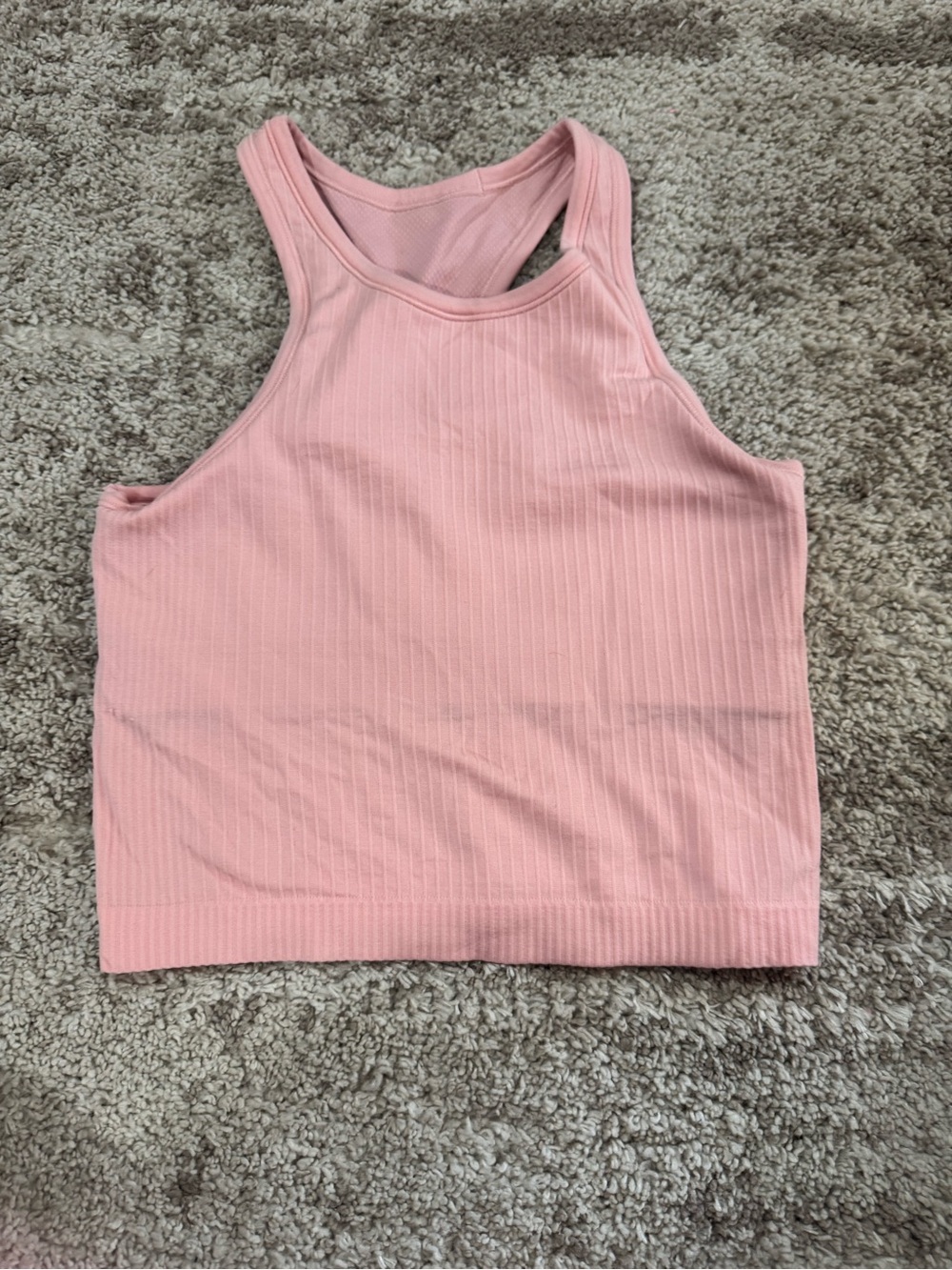 lululemon athletica Pink Ribbed Racerback Tank